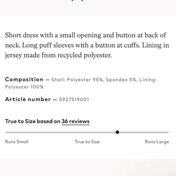 H&M Limited Edition Black Sequin Puff Sleeved Night Dress, 6 size, NWT - Picture 6 of 7